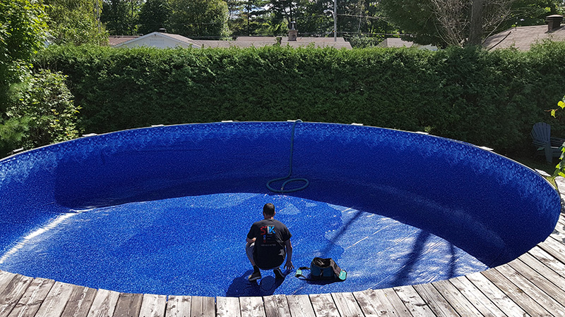 Changement toile piscine Mirabel